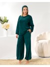 Домашній комплект трiйка (костюм+чалма) смарагдового кольору 35939