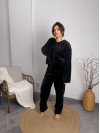 Домашній жiночий костюм з махри чорного кольору  36071