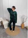 Домашній жiночий костюм з махри зеленого кольору  36073