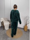 Домашній жiночий костюм з махри зеленого кольору  36073