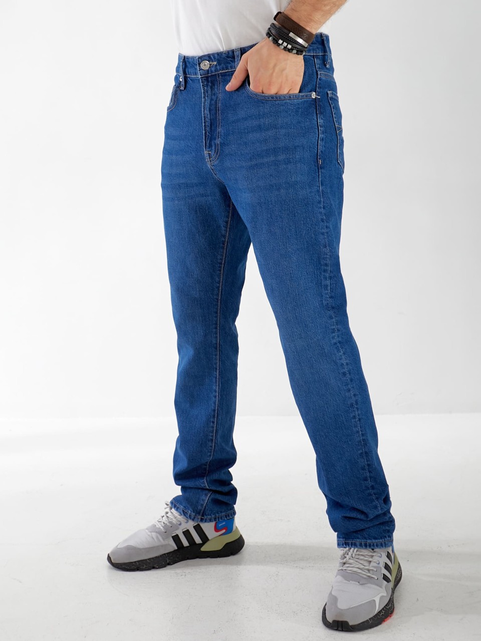 Джинси Antonie Straight чоловічі синього кольору 32982