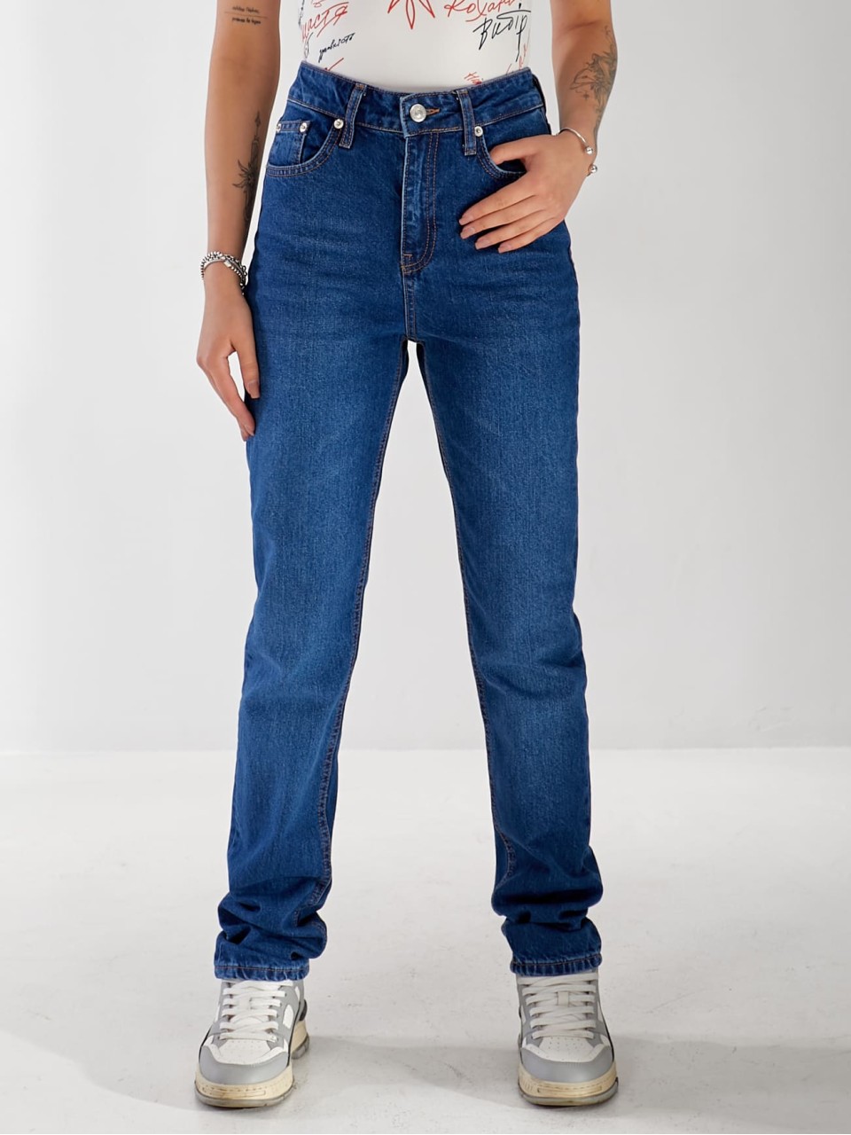 Джинсы Holo Mom женские синего цвета 33172