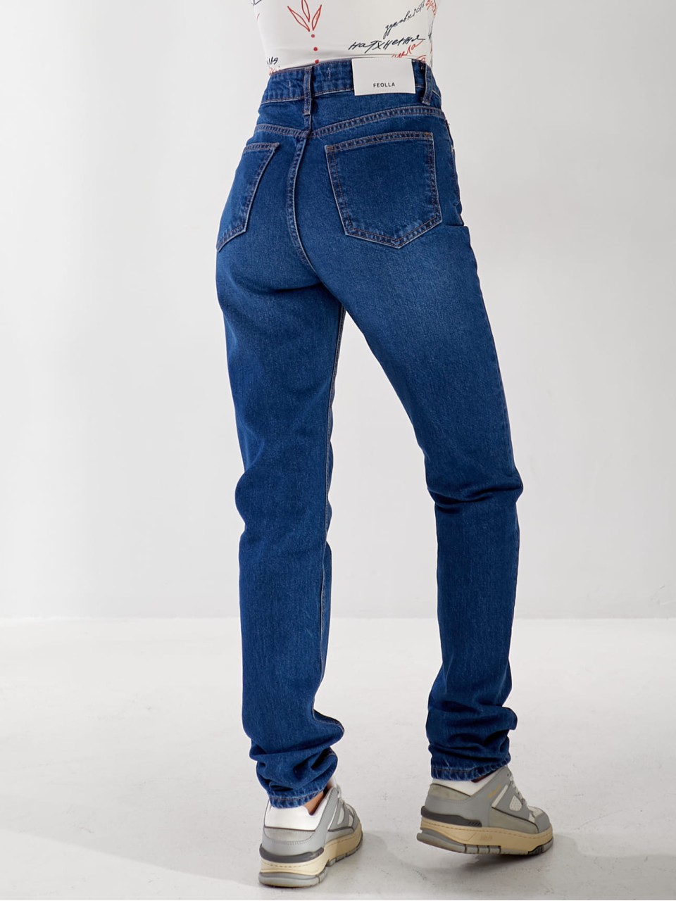 Джинсы Holo Mom женские синего цвета 33172