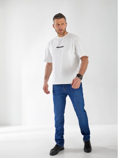 Джинси Keagen Straight чоловічі синього кольору 32986