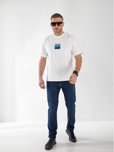 Джинси Marlin Skinny чоловічі темно-синього кольору 33031