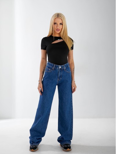 Джинси Malibu Wide leg жіночі світло-синього кольору 33039