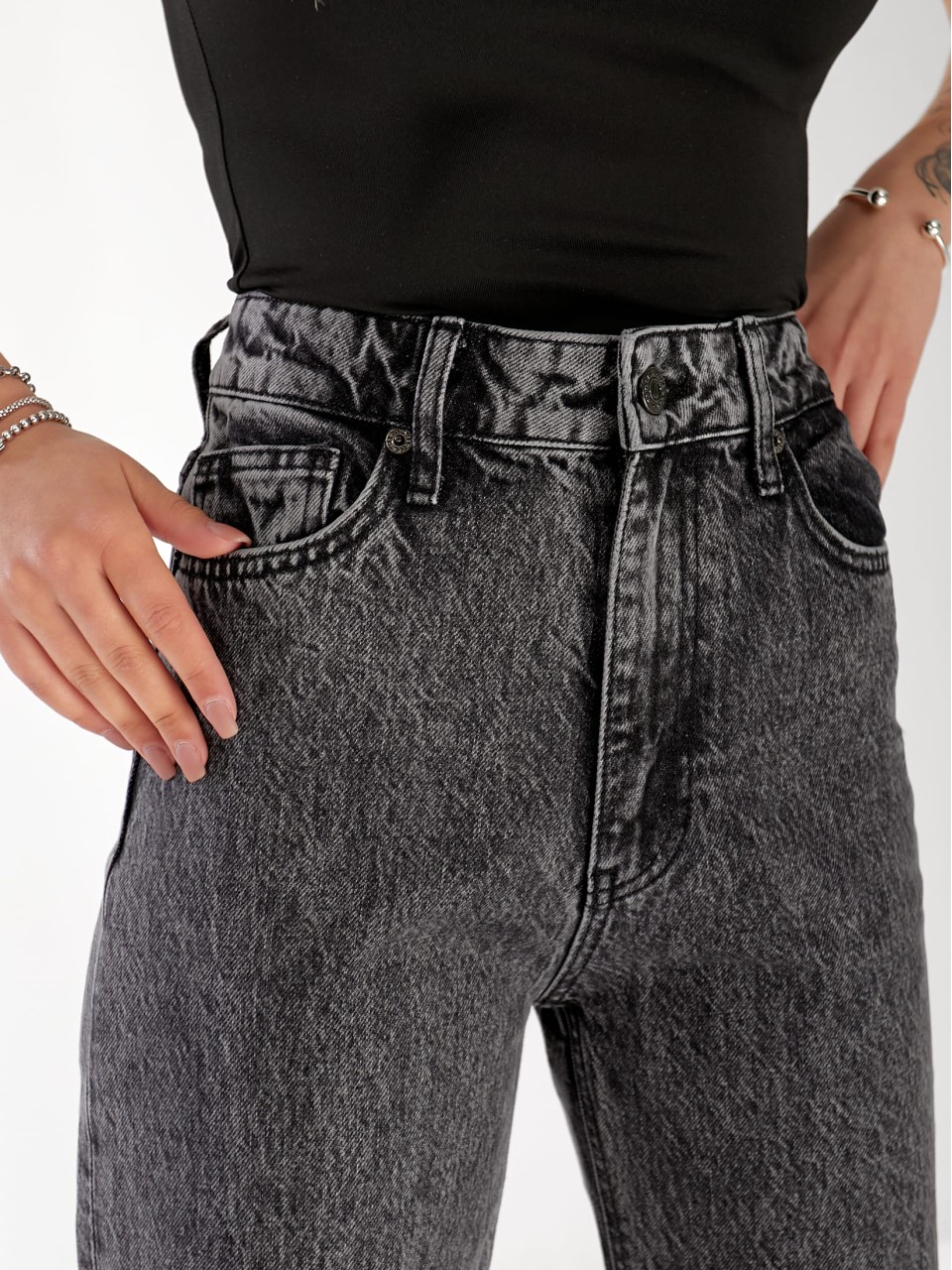 Джинсы Stanley Straight женские серого цвета 33170