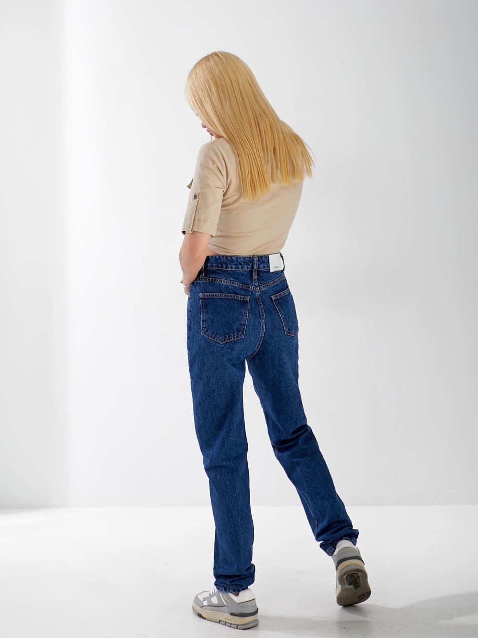 Джинсы Stanley Mom женские синего цвета 33045