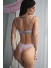 Гладкий комплект жіночої білизни сiро-рожевого кольору 28032 VL
