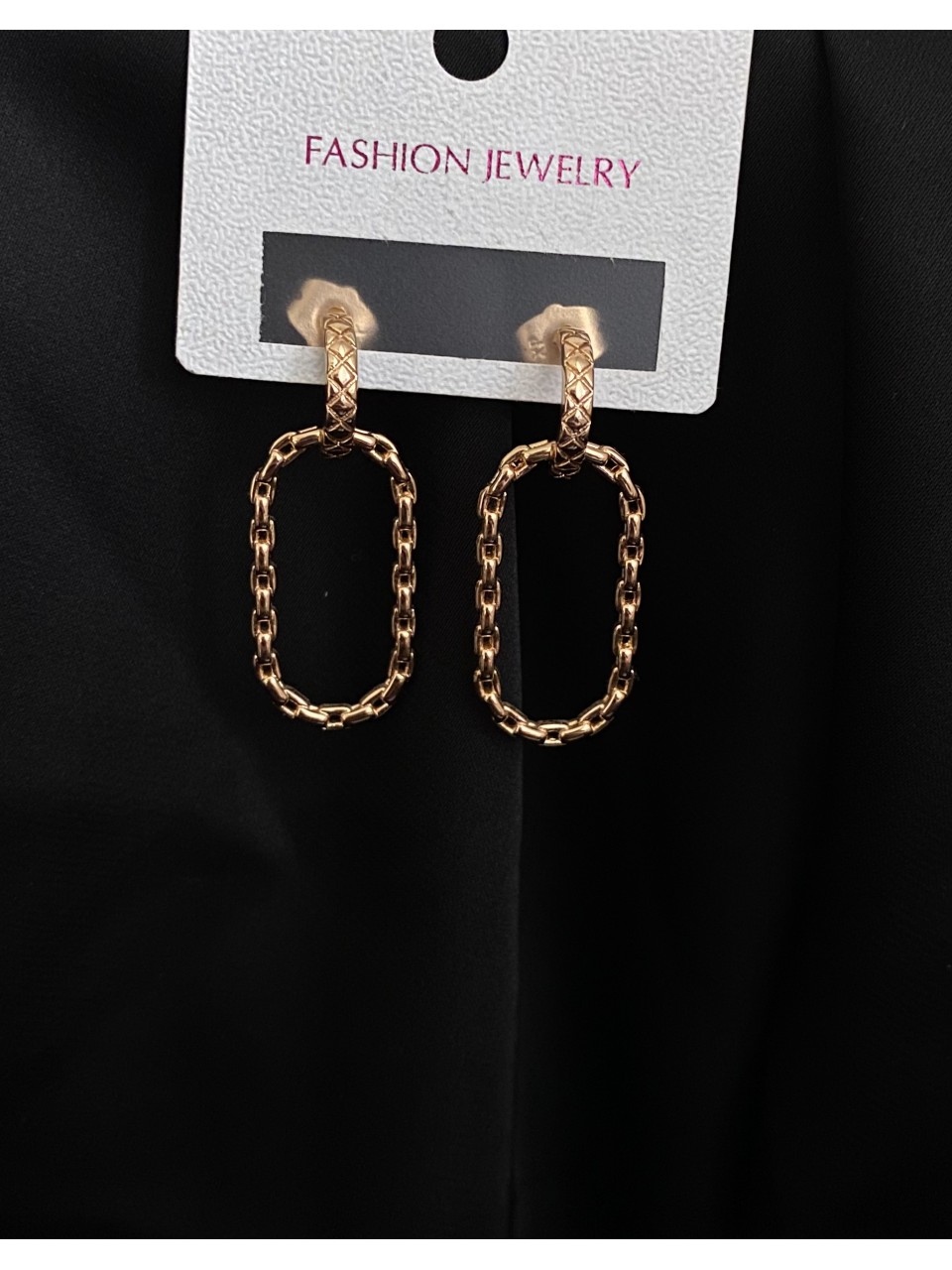 Сережки з бісером білого кольору застібка - пусет 33350