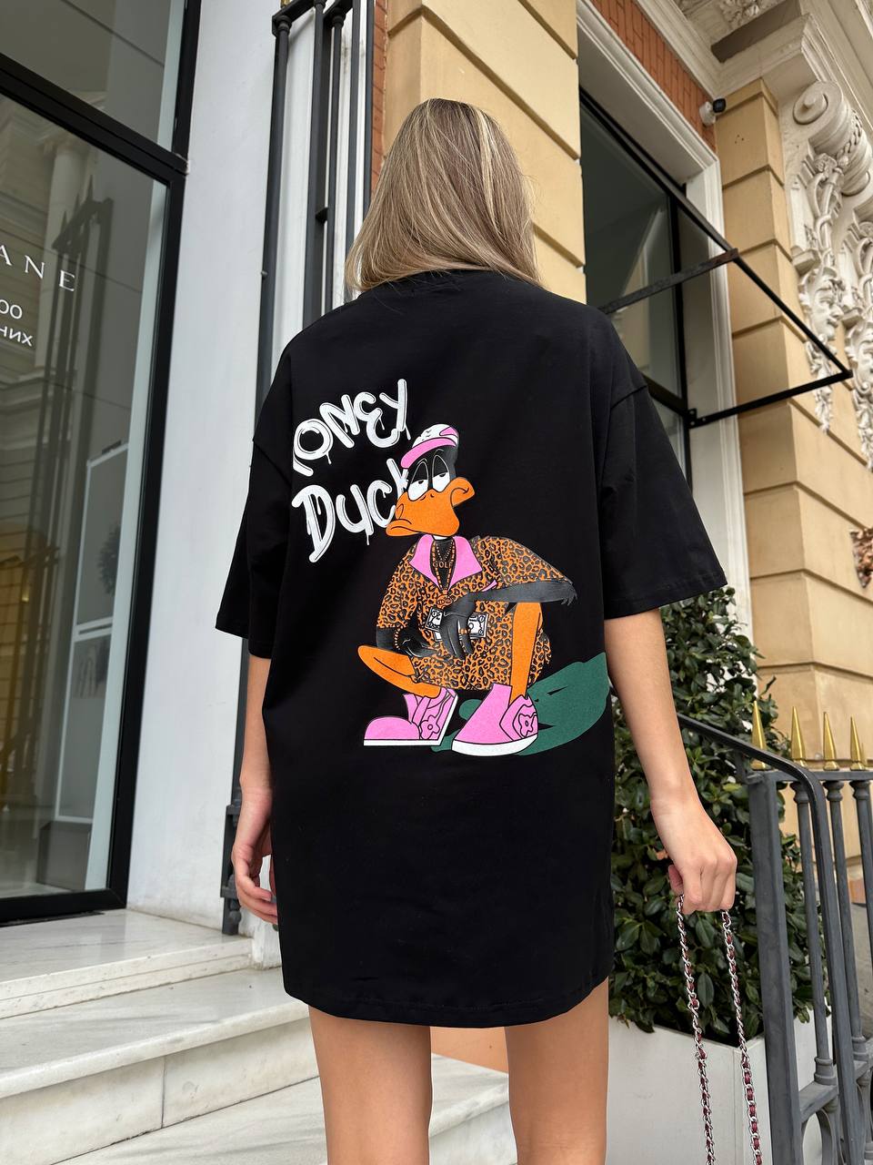 Хлопковая футболка с рисунком черного цвета 31782