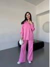 Бавовняний прогулянковий костюм рожевого кольору 31465