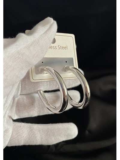 Кільця застібка - пусет срібного кольору 33841