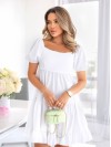 Классическое платье мини белого цвета 33623