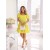 Классическое платье мини желтого цвета 33621