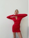 Класична вечiрня сукня мiнi червоного кольору 35737