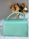 Класична маленька жіноча сумка із еко-шкіри бiрюзового кольору 31996