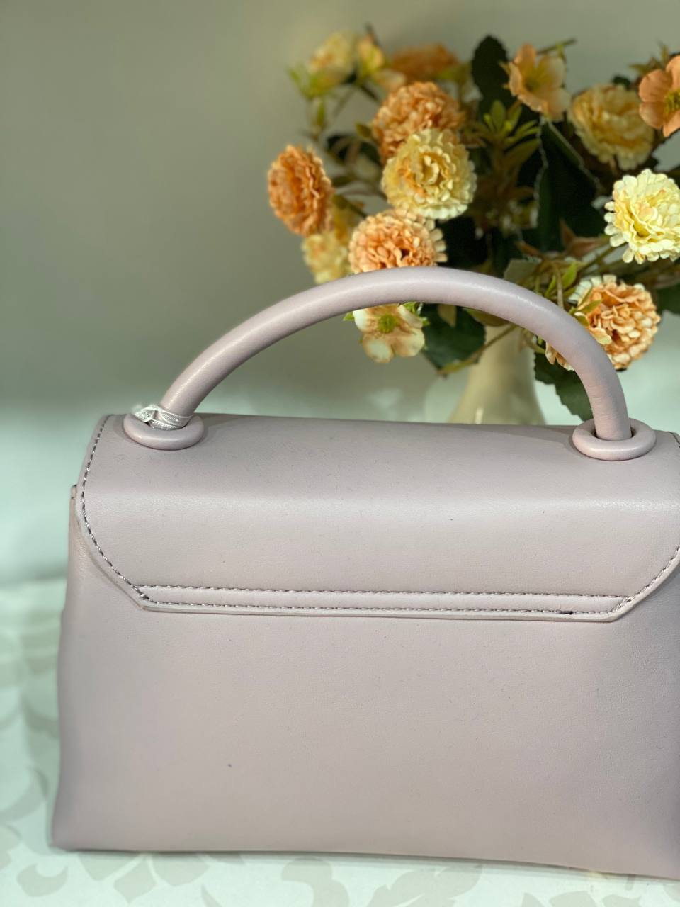 Класична маленька жіноча сумка із еко-шкіри рожевого кольору 31993