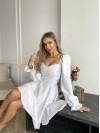 Классическое платье мини белого цвета 30911