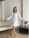 Классическое платье мини белого цвета 30911