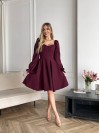 Класична сукня мiнi бордового кольору 30904