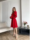 Классическое платье мини красного цвета 30910