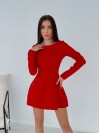 Класична сукня мiнi червоного кольору 31266