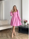Классическое платье мини розового цвета 30907