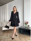 Классическое платье мини с двойной юбкой черного цвета 31041