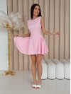Коктельное платье клеш розового цвета 32730