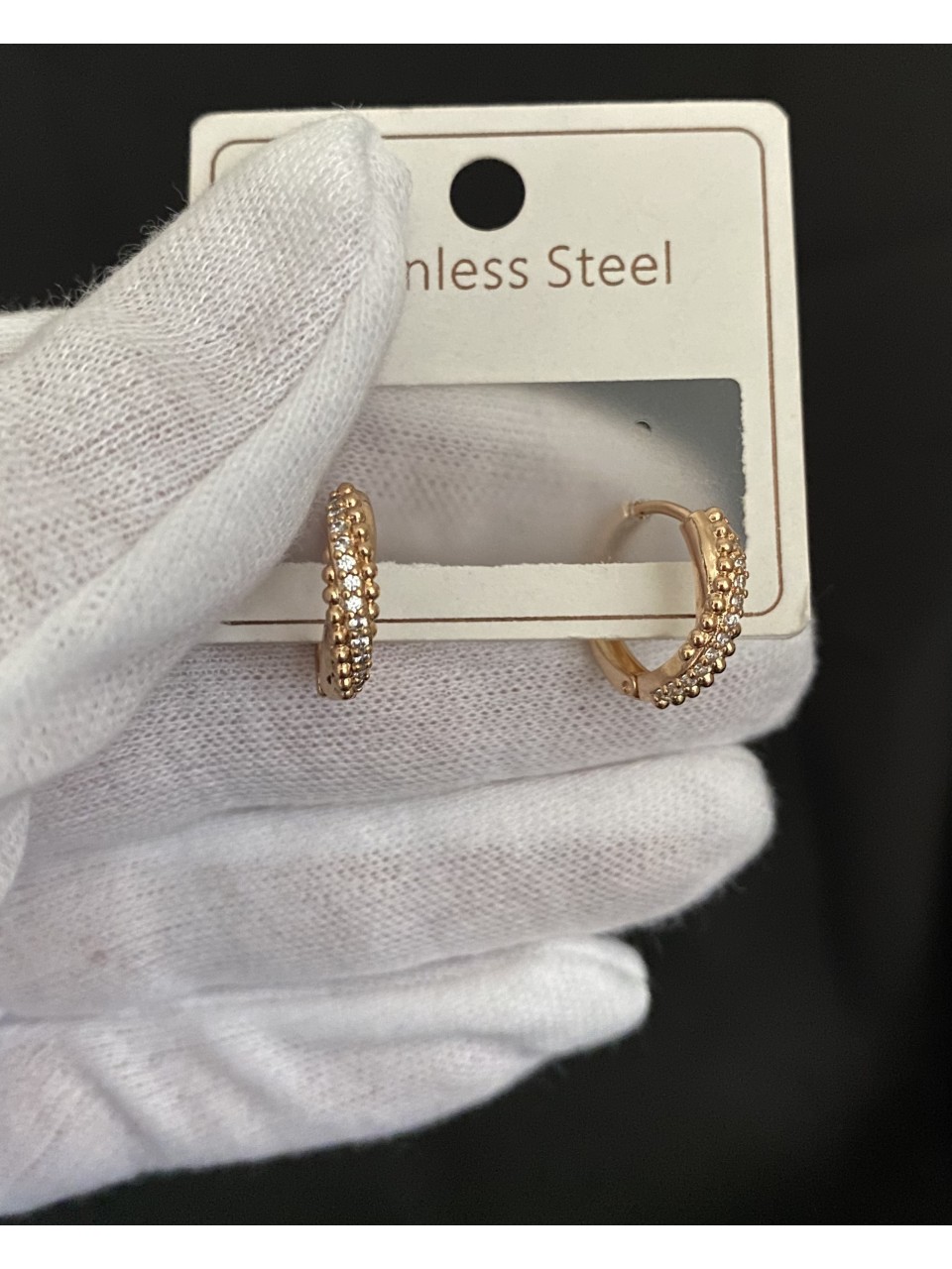 Сережки маленькі кільця золотого кольору 33811