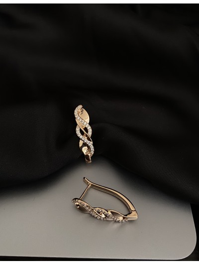 Комплект Конюшина з 6 гвоздиків золотого кольору 33810