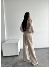 Костюм топ + брюки бежевого цвета 24320
