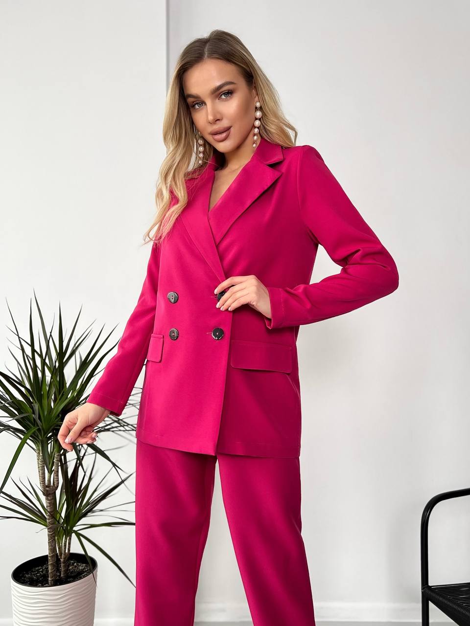 Костюм-трійка малинового кольору 24431