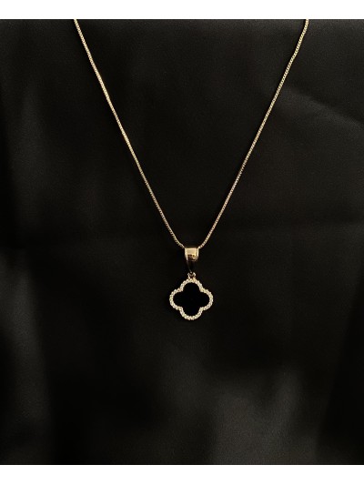 Кулон Конюшина з ланцюжком золотого кольору 33992