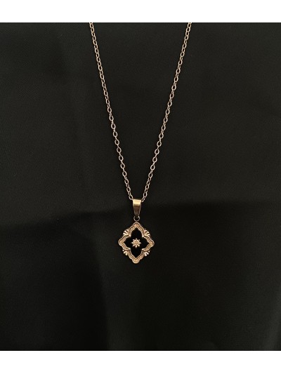 Кулон Квіточка з ланцюжком золотого кольору 32764