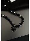 Намисто із серцем чорного кольору 31906