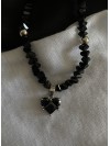 Намисто із серцем чорного кольору 31906