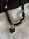 Намисто із серцем чорного кольору 31906