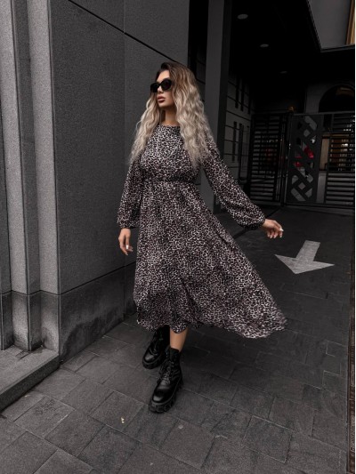 Легка сукня міді коричневого кольору 34591