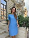 Легкое платье мини голубого цвета 34051