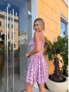 Легка сукня міні бузкового кольору 34020