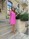 Легка сукня міні рожевого кольору 34050