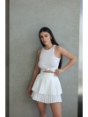 Легка спідниця-теніска білого кольору 32092