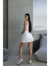 Легка спідниця-теніска білого кольору 32092