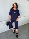 Легкий повсякденний костюм синього кольору 33181