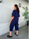Легкий повсякденний костюм синього кольору 33181