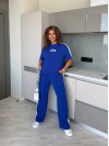 Легкий повсякденний костюм синього кольору 33727