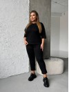 Легкий спортивний костюм чорного кольору 30942