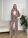 Легкий жіночiй класичний костюм кавового кольору 30844